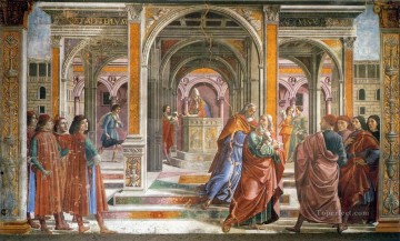  Irlanda Lienzo - Expulsión de Joaquín del templo Renacimiento Florencia Domenico Ghirlandaio